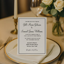 Invitación Moda Boda blanco y negro