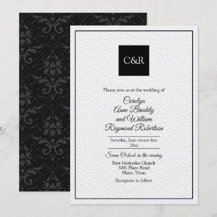 Invitación Moda Boda contemporáneo