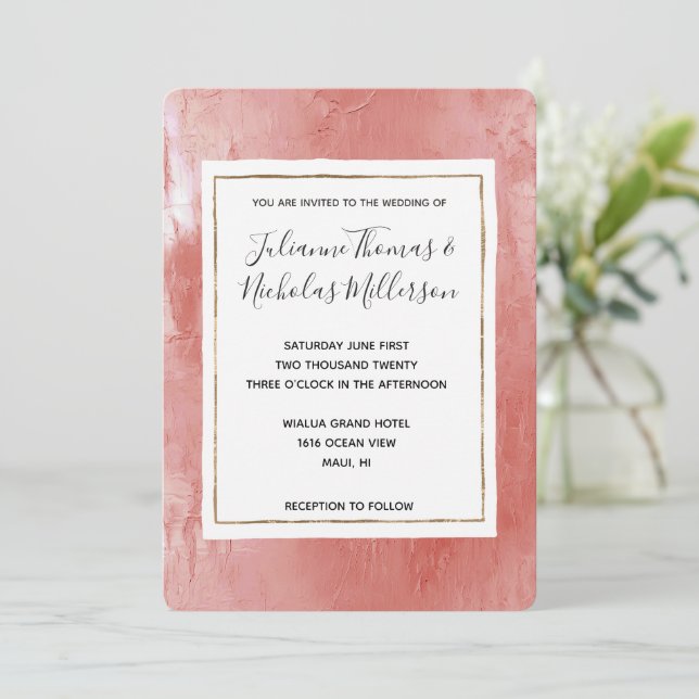 Invitación Moda Boda de especias (Anverso de pie)
