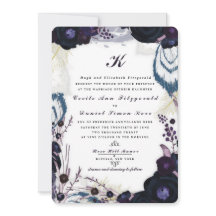 Moda Boda de Invierno Morado Monogramado