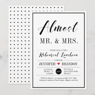 Invitación Moda Boda de tipografía moderna Ensayo luncheon