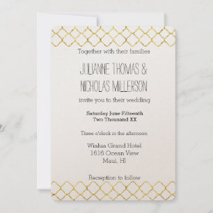 Invitación Moda Boda del Quatrefoil