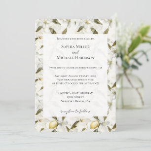 Invitación Moda Boda floral Siciliano Summer Lemons