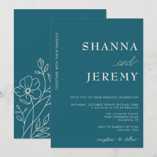 Invitación Moda Boda mínimo moderno  