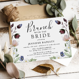 Invitación Moda Boho Boda Wildflower Bridal Brunch