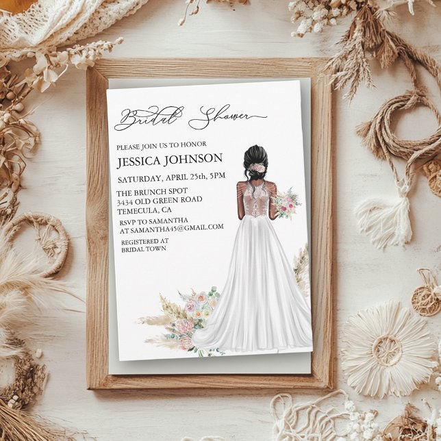 Invitación Moda Boho Bridal Shower Boda Vestido (Subido por el creador)
