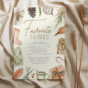 Invitación Moda Boho cálido vacaciones Fiesta cosas favoritas