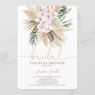 Invitación moda Boho Ducha nupcial de parejas