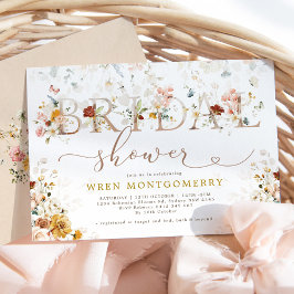 Invitación Moda Boho Jardín Botánico Flores Bridal Shower