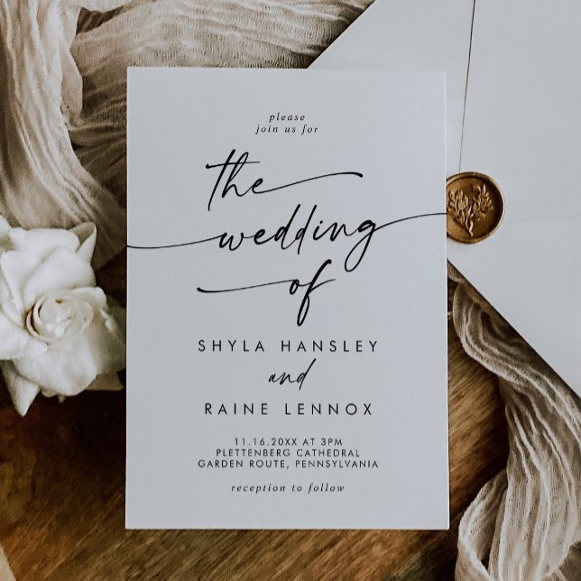 Invitación Moda Boho Negro y Blanco El Boda de (Subido por el creador)