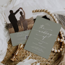 Moda Boho Sage Green Photo QR Code Boda