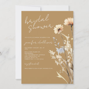 Invitación Moda Boho Wildflower Ducha nupcial