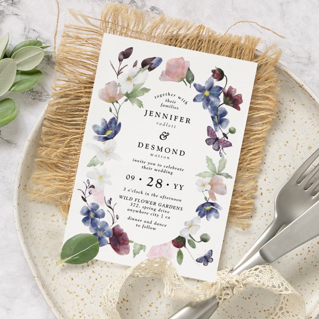 Invitación Moda Boho Wildflowers Boda (Subido por el creador)