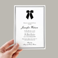 Moda Bow Black And White Old Money Bridal Shower