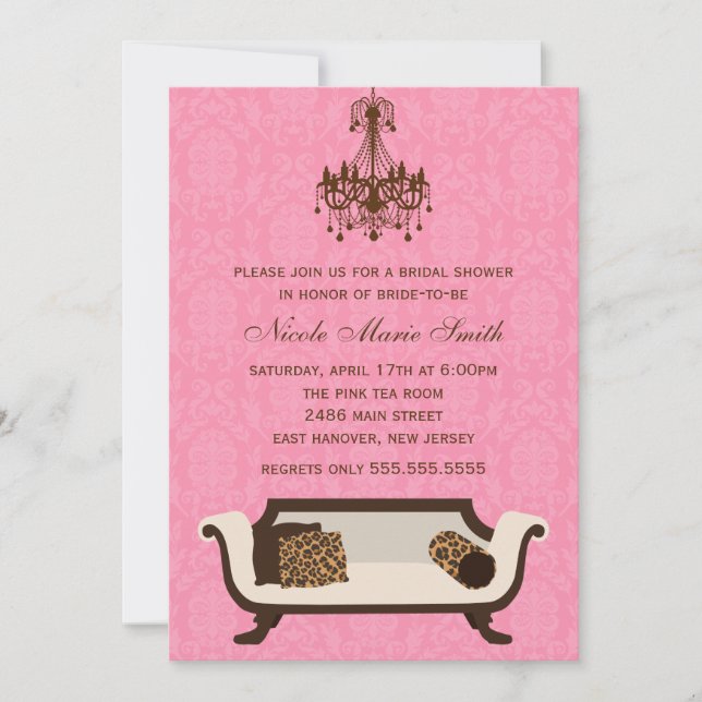 Invitación Moda Bridal Shower (Anverso)