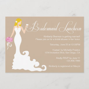 Invitación Moda Brown Novia Moderna Posh Novia Novia