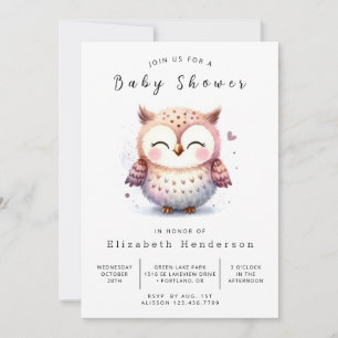 Invitación Moda Búho Bohemian Baby Shower