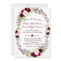 Moda Burgundy Marsala Boda de la corona floral