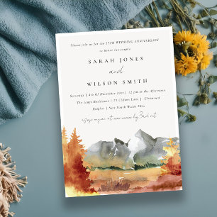 Invitación Moda Cae Árboles de Montaña oxidados en cualquier 