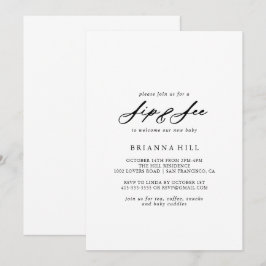 Invitación Moda Caligrafía Elegante Sip y Ver