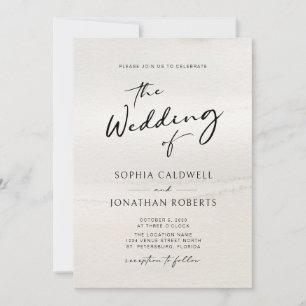 Invitación Moda caligrafía moderna Boda de los tonos de la ti