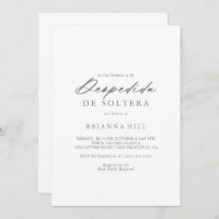 Moda Caligrafía Plata Ducha Bridal Española