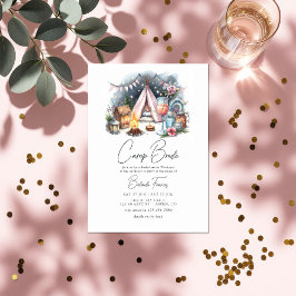 Invitación Moda Camp Bride Bachelorette Fin de Semana Itinera