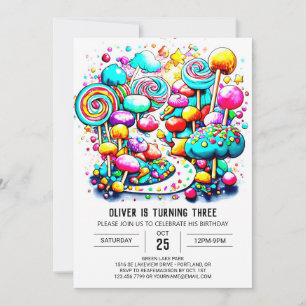 Invitación Moda Candy Editable Cumpleaños
