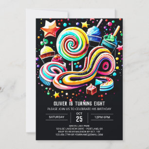 Invitación Moda Candyland Cumpleaños