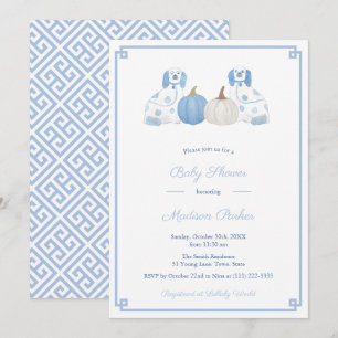 Invitación Moda Chinoiserie Pumpkins otoño Fiesta Baby Shower