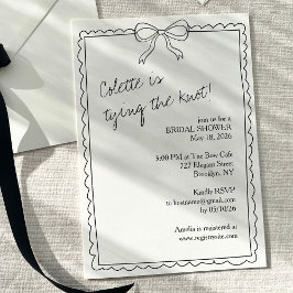 Invitación Moda clásica de mano con ducha de novia elegante