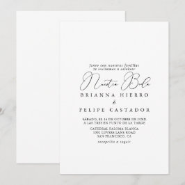 Invitación Moda Clásica Minimalista Nuestra Boda Boda