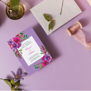 Invitación Moda Colorful Watercolor Flores Boda de verano