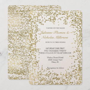 Invitación Moda Confetti Glam Boda