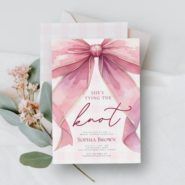 Invitación Moda Coquette Pink Bow Bridal Shower (Subido por el creador)