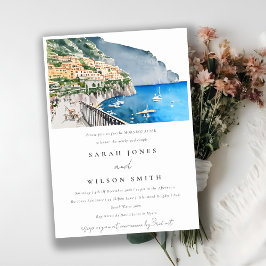 Invitación Moda Costa Amalfitana Paisaje italiano Después de 