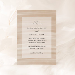 Invitación Moda costera Sandy Neutral Elegante Boda