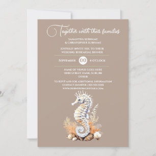 Invitación Moda costera temática de playa blanca de caballito