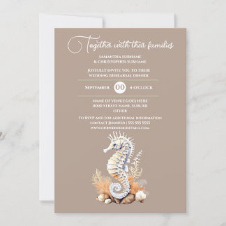 Invitación Moda costera temática de playa blanca de caballito