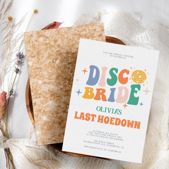 Invitación Moda Cowgirl Disco Retro Bachelorette (Subido por el creador)