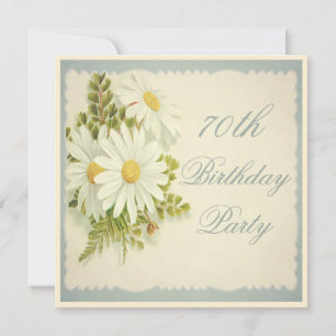 Invitación Moda Daisies 70 cumpleaños