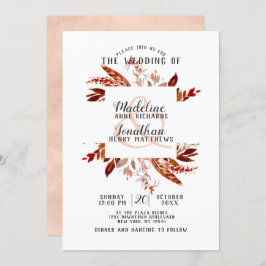 Invitación Moda de Boho de Belleza Rusa Cae Boda de Wreath