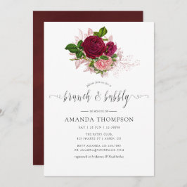 Invitación Moda de época Rubor y Brunch y Bubbly