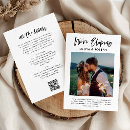 Invitación Moda de escritura y foto casual | Somos Eloping