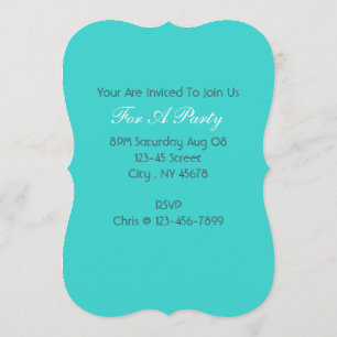 Invitación moda de gaviota moderna aqua azul verde azulado tu