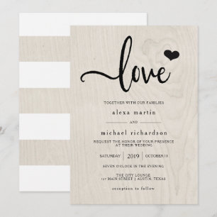 Invitación Moda de granjas   Boda de amor ruso moderno