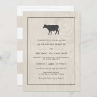 Moda de granjas | Madera blanca con Boda de vaca