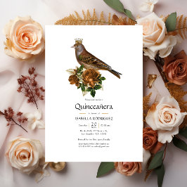 Invitación Moda de la cosecha de oro y cobre Quinceañera
