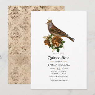 Invitación Moda de la cosecha de oro y cobre Quinceañera