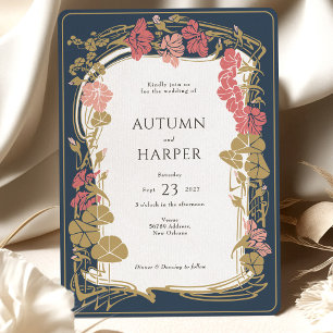 Invitación Moda de la Marina Botánica y Boda de Rubor